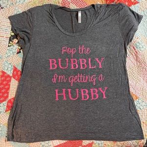 Grey and pink hubby shirt